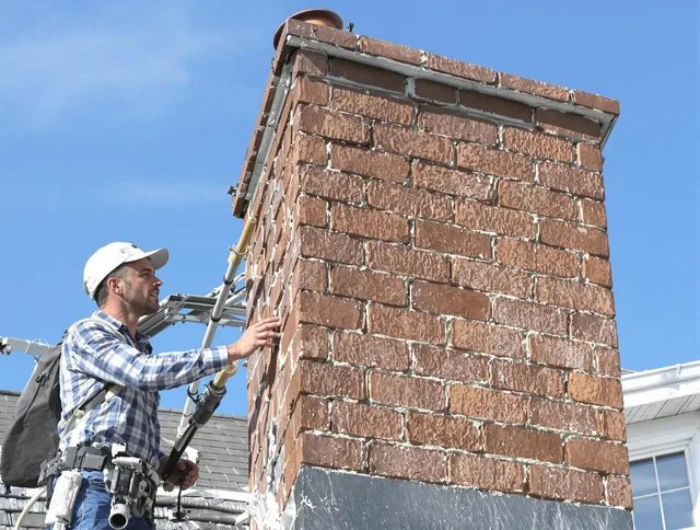 Brickwork for a chimney rebuild by Kannapolis Chimney Sweep in Kannapolis, NC