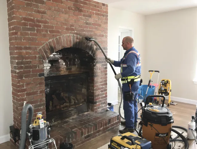 Kannapolis Chimney Sweep expert performing detailed chimney sweep in Kannapolis, NC