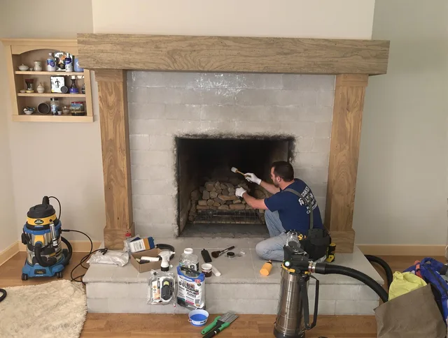 Detailed creosote removal process by Kannapolis Chimney Sweep in Kannapolis, NC