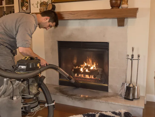 Routine fireplace upkeep by Kannapolis Chimney Sweep in Kannapolis, NC