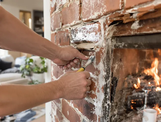 Routine fireplace repair by Kannapolis Chimney Sweep in Kannapolis, NC