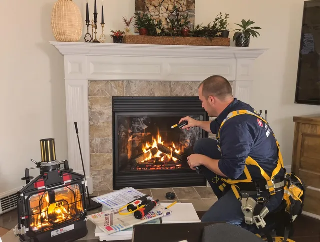 Safety-focused fireplace inspection by Kannapolis Chimney Sweep in Kannapolis, NC